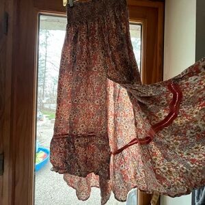 Floral Pink/Orange Skirt